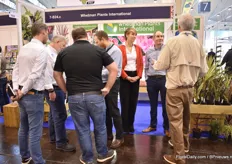 Ed Marley of Whetman Plants International talking with visitors.