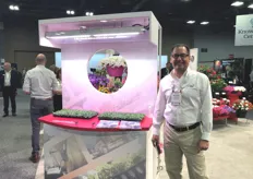 Roberto Campos talked to Cultivate attendees about Signify LED Lighting solutions offered through Ball Seed. "It boosts growth and yield for your plants."