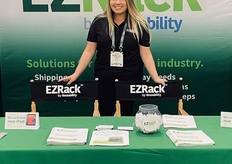 KJ at the booth of EZRack