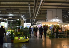 Interested visitors walking around the hallways.