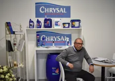 Adolfo Ciurlo ready to talk to visitors about Chrysal's products.