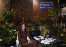 Giulia Carozzi amongst the plants of Abc Dario.