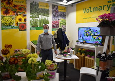 Luca Saradini at the colorful Volmary stand.