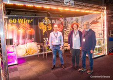 Andrzej Kornafel, Cesare Alberti and Chiara Fantonin of the Italian company LUX led lighting present their new EcoBar.