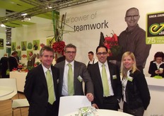 Part of the crew in the booth of Enza Zaden