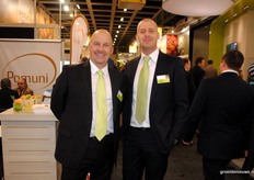 Kees Rodenburg and Marc Mens, Enza Zaden taking a walk around the fair.