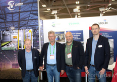 Henry Friesen, Jan Voshol, Lennert Bredemeijer and Peter Wiebe in the booth at JV Energy Solutions