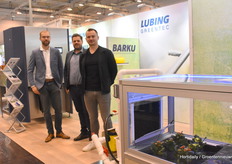 Alexander, Andreas and Torben from Lubing with their high-pressure machine and Pedand Fan System.