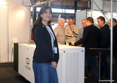 Axelle Vegnaud (Skytree) with Fred van Veldhoven in the background updating a group of fair visitors on CO2 capture. Skytree has the Cumulus available for this purpose, and some frontrunners in greenhouse farming will also be running the Stratus this year.