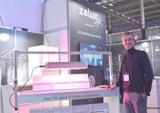 Roy van Dam from Zalux, here with their latest luminaire.