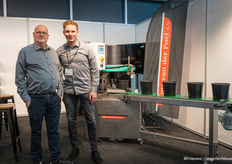 Hans van der Poel and Rick Baars in the stand of Hans van der Poel