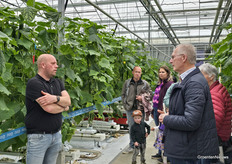 Grower Remi van Geest was on hand to answer questions in Greenyland's greenhouse