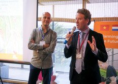 Kuno Jacobs, Managing Director at DLG Benelux and Nova Exhibitions, and organizer of Hortex Vietnam 2023, welcoming guests at the Vietnam and The Netherlands Networking Reception.