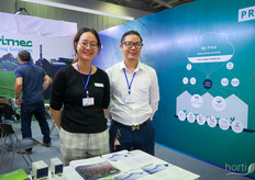 Priva’s partners in Vietnam with Luu Nguyen Ai Nhan and Nguyen Ngoc Trinh. Vietnam has a large market for horticulture. The partnership started last year. 