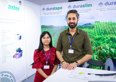 Bilel Tlili is with Aster from Italy. Aster creates irrigation solutions for open ground and greenhouse farming. The company uses 100% virgin material, accepted in organic agriculture, with long lasting life. Fourth time at Hortex. 