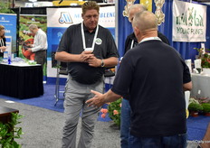 Arthur Kroon with Total Energy, Anserwing questions of potential clients.