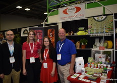 Lindsay Voogt sales, plant care tags, Helena Dyck IPM consulting and sales and Andrew Boudry representing Roam technology with Global Horticulture and Filippos Potsios from Roam Technology, Huwa-San. 