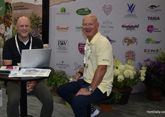 Concept Plants, Brian Kirkland talking clients. One of them is Eric Wallen with Raker Roberta’s. Young plants