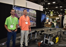 Ethan Uminn and Scott Andree, showing the Rapid-Veyor   