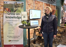 Charlotte Holde of HortiAdvice, presenting their new GreenPlan Cloud.