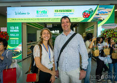 Cyrielle Vasseur and Jelle Boeters with Filclair. In addition to visiting the show, they're also stopping several Filclair projects in the area.