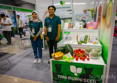 Panti Ciptaning and Revan Riendaniyra with Tani Murni Seed, breeding company