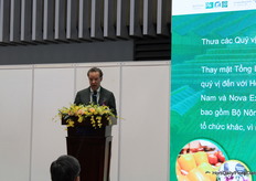 Daniel Stork Consul General of the Netherlands in Ho Chi Minh City , giving his speach