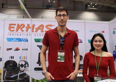 Gokhan Yilmaz and translator with Erhas Irrigation Systems
