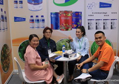 Nuyan Thi and Le Minh Tan Tutler with MBFE at the table with their translator and Ayfer Aktas with Pergeagro from Turkey. MBFE is one of their distributers