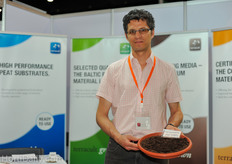 Markus Eberling from Terracult enjoyed a booth at the German pavilion from INDEGA. He was positive about the interest he got in the peat substrates.