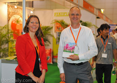 Agricultural Counsellor from the Kingdom of the Netherlands Daphne Dernison together with Ger van Burik from the Holland Fresh Group.