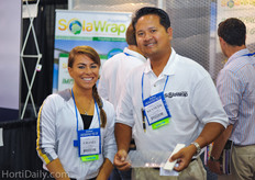 Chanel and Kenneth from Solawrap: a 'bubble wrap' plastic sheeting solution that is energy saving, strong and can be installed very fast.