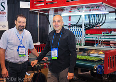 Aldo from Techmek and Fabio from Da Ros shared a booth with their distributor Midas Nursery Solutions.