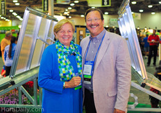 Lynn Hacket and Jeff Warschauer from Nexus Greenhouse Systems. Jeff was also speaking in a session about urban farming and gave an introduction about Gotham Greens. Nexus build their construction: learn more at http://www.nexuscorp.com/ProjectDetail.asp?ProjectId=534