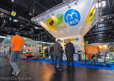 Agrotech booth;Agrotech is reseller from Bato, Berg Hortimotive, Steenks Service, Biobest,Fortaplant, Oerlemans Plastics and many more.