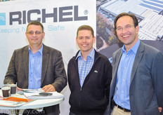 Frantisek Ondrusek (managing director from Schetelich) together with Nicolas Bernhard an Yves Desjardins from Richel Greenhouses