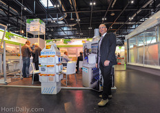 Dennis van Leijde from Revaho at the Blumel stand.