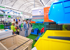 In many greenhouse in Mexico, the produce is picked in plastic crates.
