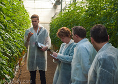 The group discussing the crop and taste.
