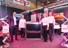 Valoya at their IPM 2014 booth: Gonçalo Moreira Neves, Stiina Kotiranta, Sanna Näveri and Rabbe Ringbom.