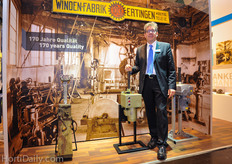 Frank Lock in the 'Lock Museum'