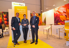The team from Bonar Agro: Klaas-Jan de Ruiter, Evelien Nottebaere and Peter Ollevier