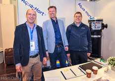 Independent horticultural editor Uko Reinders visiting Dennis Seriese and Aksel de Lasson of AquaHort.