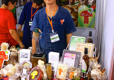 Satjen Janjaochay of Marayat Farm Co. displayed his own grown mushrooms.