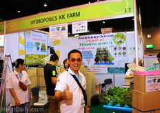 Saksin is really happy with his KK Farm Hydroponic growing table for domestic use. One table is enough to grow lettuce for one person for a month.