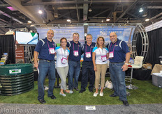The team of Excalibur plastics in their brand new booth: Dean, Carly, Josh, Richard, Yamila and David.