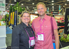 Connie Bradt together with grower Sietse Elsinga of Frisia Flora.