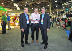 Arco van der Mout and Frank Lock together with Kick Jansen of Luiten Greenhouses.