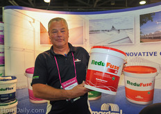 Peter Heemskerk of Mardenkro with a bucket of ReduFuse IR.