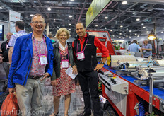 Our favourite Italian Loris Gallo of Urbinati at the AgriNomix booth giving an explanation of the new multi drum seeder.